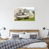 BATTLE TANK - M1 Abramen 24x36 Canvas Afdruk (Insitu (Slaapkamer))