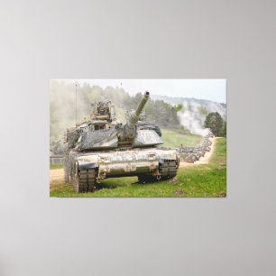 BATTLE TANK - M1 Abramen 40x60 Canvas Afdruk