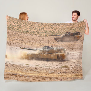 BATTLE TANK - M1-Abramen Fleece Deken