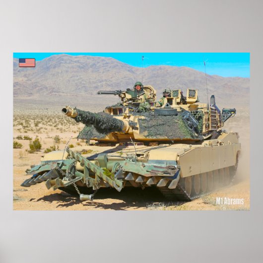BATTLE TANK - M1-Abramen Poster (Voorkant)