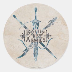 BATTLE VAN VIJF ARMIES™ Logo Ronde Sticker