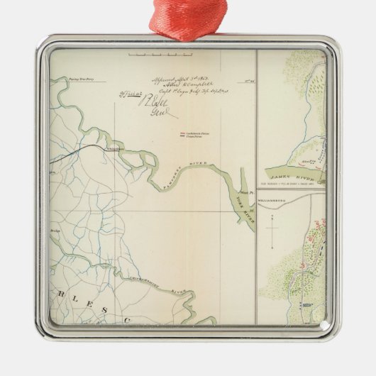 Battleareas Richmond, Va Metalen Ornament (Voorkant)