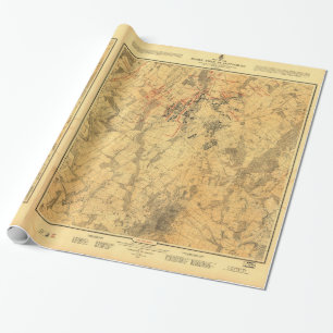 Battlefield of Gettysburg Map door John Bachelder Cadeaupapier