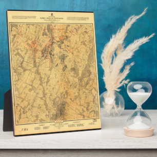 Battlefield of Gettysburg Map door John Bachelder Fotoplaat