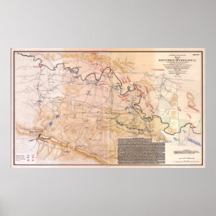 Battlefield van Chickamauga (1863) Poster