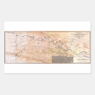 Battlefield van Chickamauga (1863) voor de burgero Rechthoekige Sticker