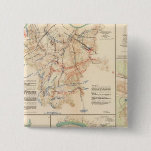 Battlefields Nashville, Tenn Vierkante Button 5,1 Cm