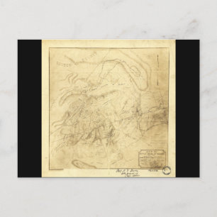 Battlefields of Manassas Map 21 juli 1861 Briefkaart