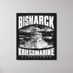 Battleship Bismarck Canvas Afdruk