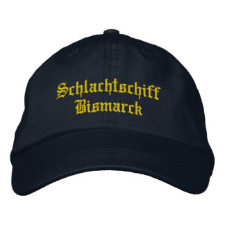 Battleship Bismarck Embroidered Cap Geborduurde Pet