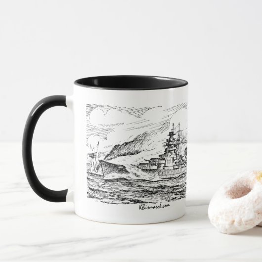 Battleship Bismarck Mug (Avec donut)