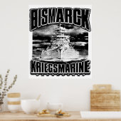 Battleship Bismarck Poster (Keuken)