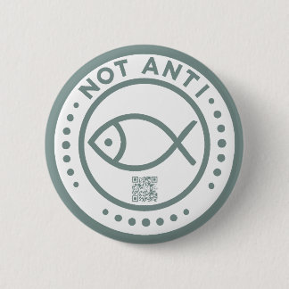 Battleship grijs NotAntiFish badge Ronde Button 5,7 Cm
