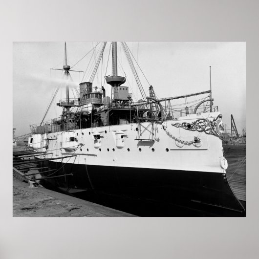 Battleship USS Texas, 1895 Poster (Voorkant)