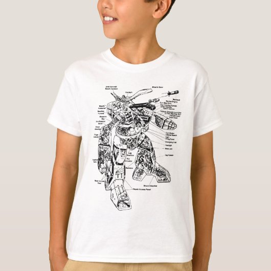 Battletech Game Robot Mech Battle Gear Fan T-shirt (Voorkant)