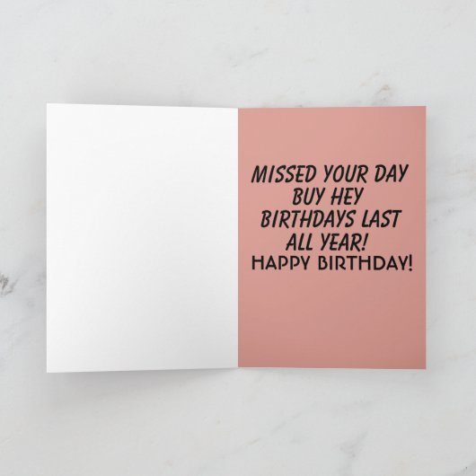 BATTU CARTE D'ANNIVERSAIRE FUNNY (Intérieur)