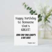 BATTU Carte d'anniversaire pour tout le monde - FU (Debout devant)