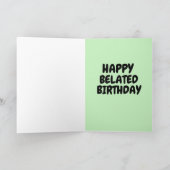 BATTUE BIRTHDAY TURTLE Carte de voeux (Intérieur)
