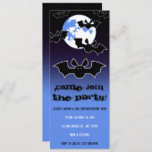 Batty Halloween/Birthday Invites Kaart (Voorkant / Achterkant)