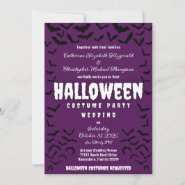 Batty Halloween kostuum party bruiloft uitnodiging