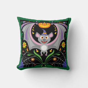 Batty Midnight Pompoenveld Kussen