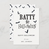 Batty pour cartes Halloween (Devant / Derrière)
