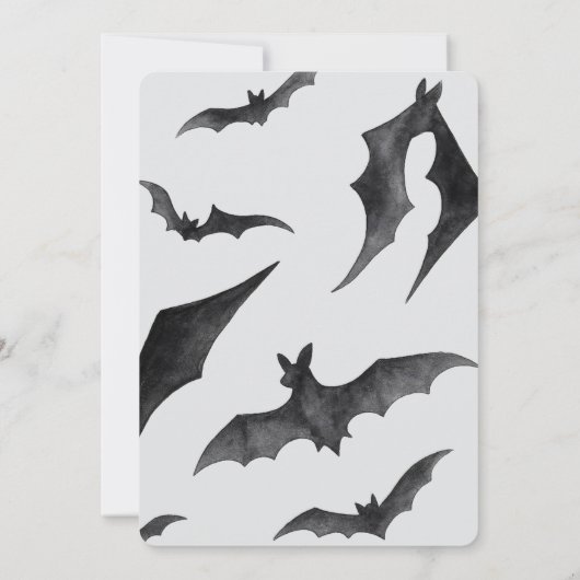 Batty voor Baby Halloween vleermuizen Baby shower Kaart (Achterkant)
