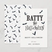 Batty voor Halloween-kaarten Kaart (Voorkant / Achterkant)