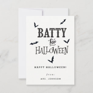 Batty voor Halloween-kaarten Kaart