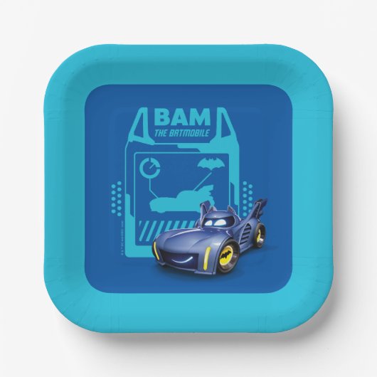 Batwheels™ BAM - De Batmobile Papieren Bordje (Voorkant)