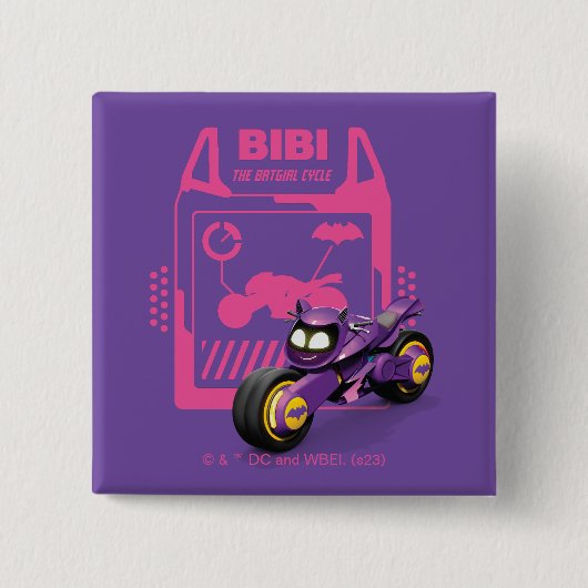 Batwheels™ Bibi - De Batgirl cyclus Vierkante Button 5,1 Cm (Voorkant)