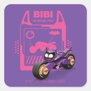 Batwheels™ Bibi - De Batgirl cyclus Vierkante Sticker