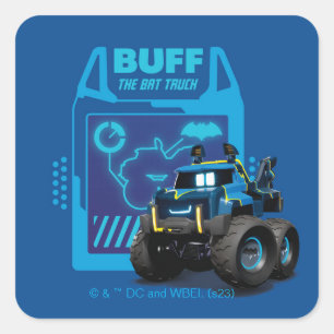 Batwheels™ Buff - De Bat Truck Vierkante Sticker