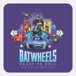 Batwheels™ - Klaar om te rollen Vierkante Sticker