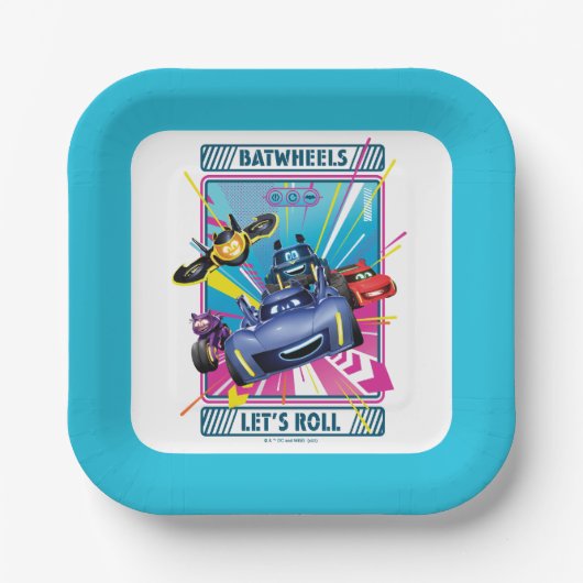 Batwheels™ - Laten we rollen Papieren Bordje (Voorkant)