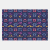 Batwheels™ Neon-omtrekpatroon Inpakpapier Vel (Voorkant 3)