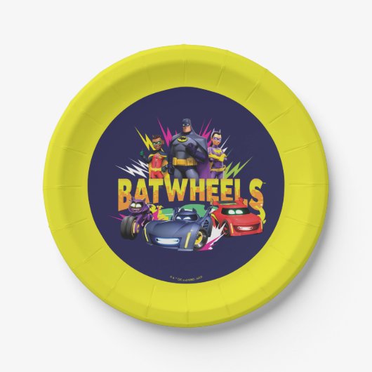 Batwheels™ superheldenteam papieren bordje (Voorkant)