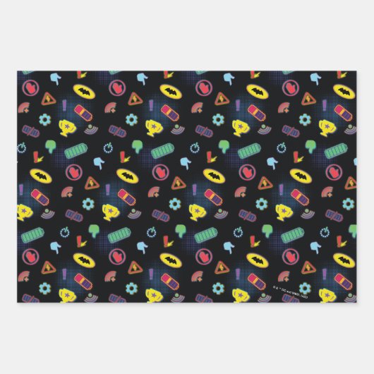 Batwheels™-voertuigpictogrampatroon Inpakpapier Vel (Voorkant)