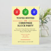 Bauble Christmas Block Party Invitation (Debout devant)