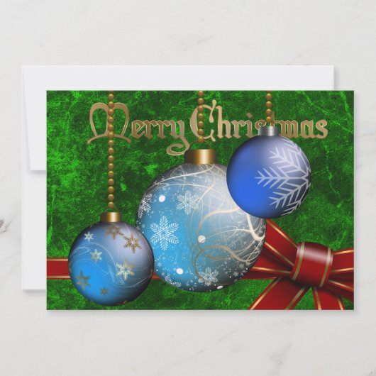 Bauble-kerstuitnodiging Kaart (Voorkant)