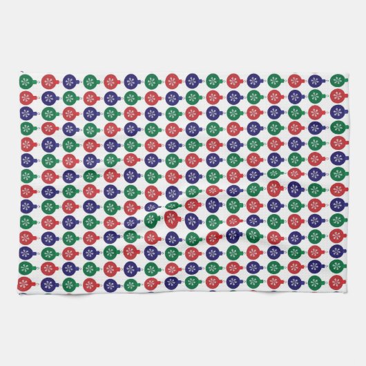 Bauble Pattern Colorful Kerstmis Theedoek (Horizontaal)