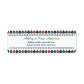 Bauble Pattern - Gepersonaliseerde kerst Etiket (Voorkant)