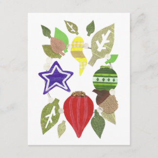 Bauble Wreath Invitation Kaart