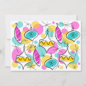 Baubles Arbre rétro Invitation multiback (Dos)