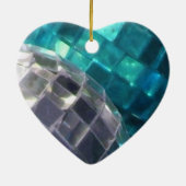 Baubles Bleu détail coeur ornement (Dos)