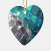 Baubles Bleu détail coeur ornement (Gauche)