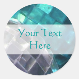 Baubles bleus détail autocollant 'Your Text'