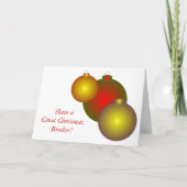 Baubles Brother Kerstmis Feestdagen Kaart (Voorkant)