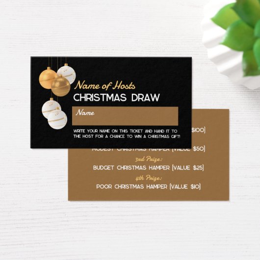 Baubles de fête, Billets de raffle de fête de Noël (Bureau)