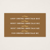 Baubles de fête, Billets de raffle de fête de Noël (Dos)